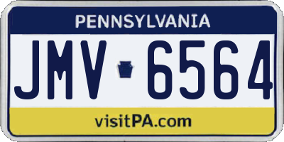 PA license plate JMV6564