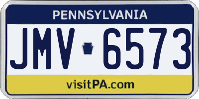 PA license plate JMV6573