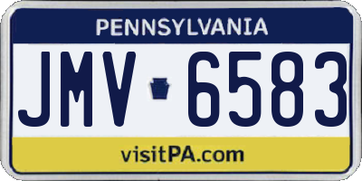 PA license plate JMV6583