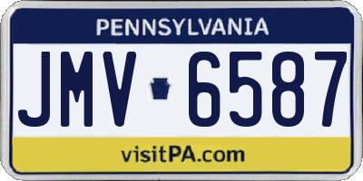 PA license plate JMV6587