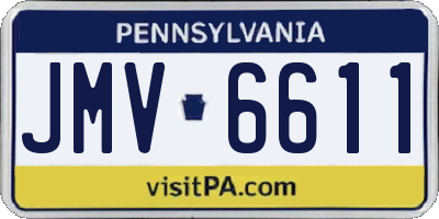 PA license plate JMV6611