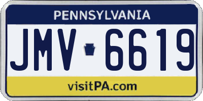 PA license plate JMV6619