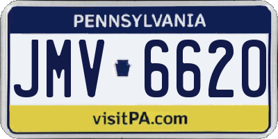 PA license plate JMV6620