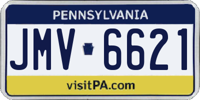 PA license plate JMV6621