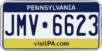 PA license plate JMV6623