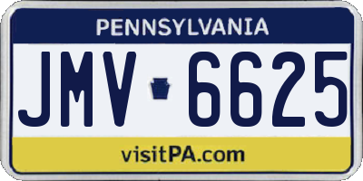 PA license plate JMV6625