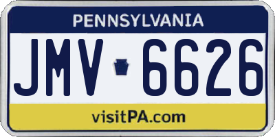 PA license plate JMV6626