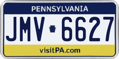 PA license plate JMV6627