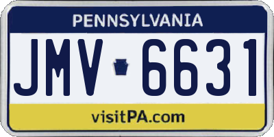 PA license plate JMV6631