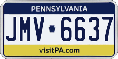 PA license plate JMV6637
