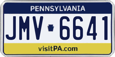 PA license plate JMV6641