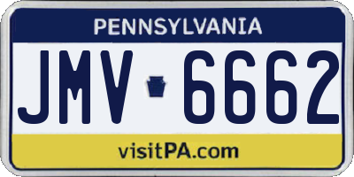 PA license plate JMV6662