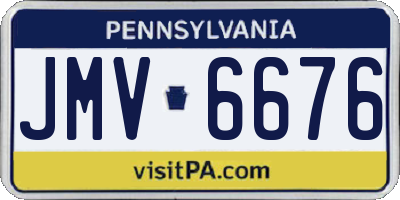PA license plate JMV6676