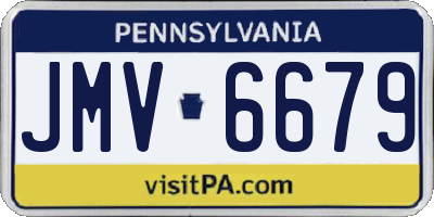 PA license plate JMV6679