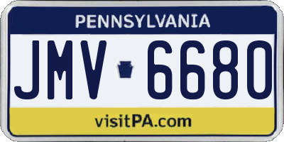 PA license plate JMV6680