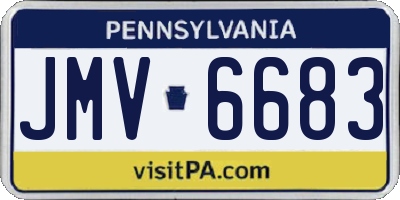 PA license plate JMV6683