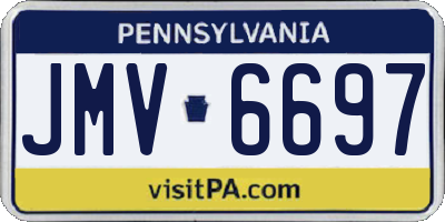 PA license plate JMV6697