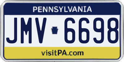 PA license plate JMV6698