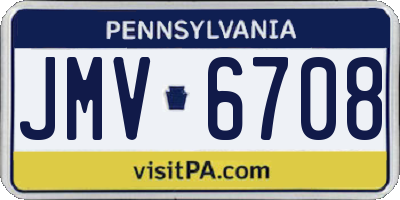 PA license plate JMV6708
