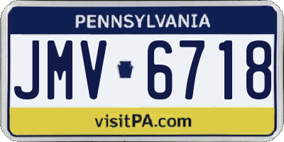PA license plate JMV6718