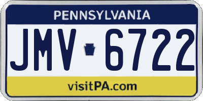 PA license plate JMV6722