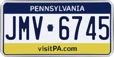 PA license plate JMV6745