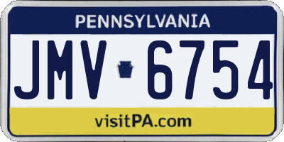 PA license plate JMV6754