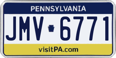 PA license plate JMV6771