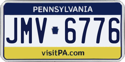 PA license plate JMV6776