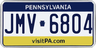 PA license plate JMV6804