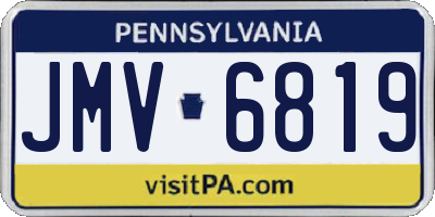 PA license plate JMV6819