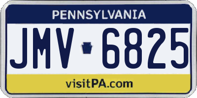 PA license plate JMV6825