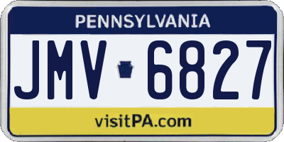 PA license plate JMV6827