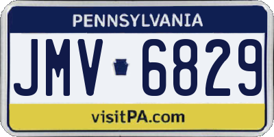 PA license plate JMV6829