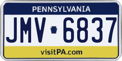 PA license plate JMV6837