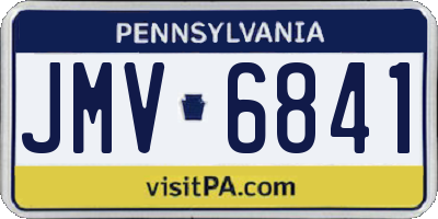 PA license plate JMV6841