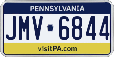 PA license plate JMV6844