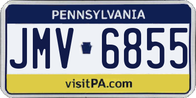 PA license plate JMV6855