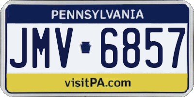 PA license plate JMV6857