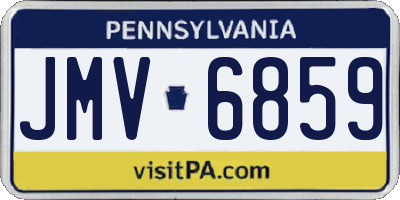 PA license plate JMV6859