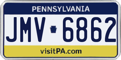 PA license plate JMV6862