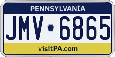 PA license plate JMV6865