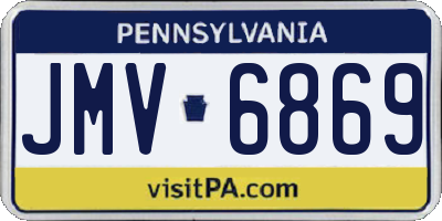 PA license plate JMV6869