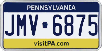 PA license plate JMV6875