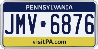 PA license plate JMV6876