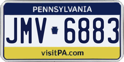 PA license plate JMV6883