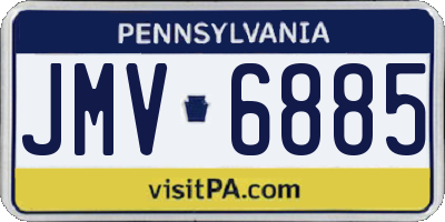 PA license plate JMV6885