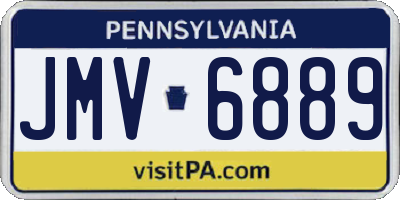PA license plate JMV6889