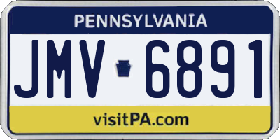 PA license plate JMV6891