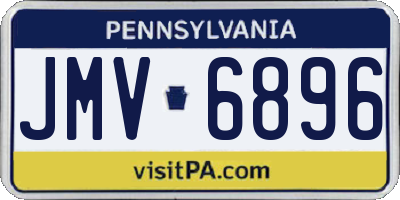 PA license plate JMV6896